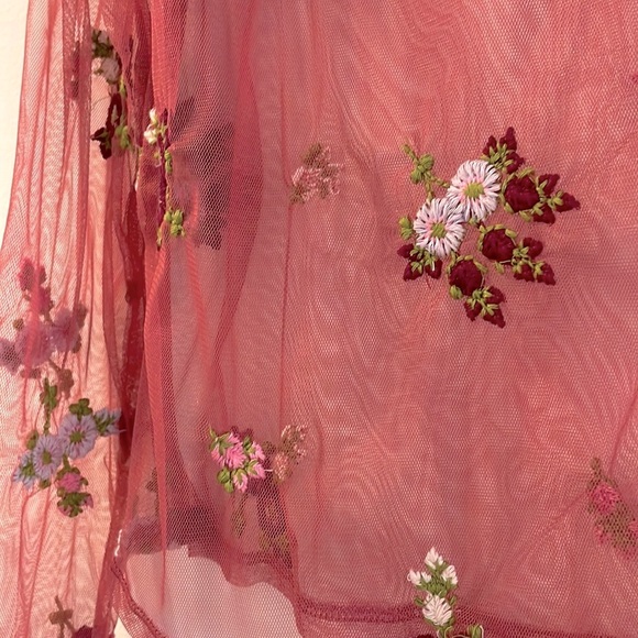 Free People Embroidered Floral Lace Longsleeve Top - Picture 2 of 5